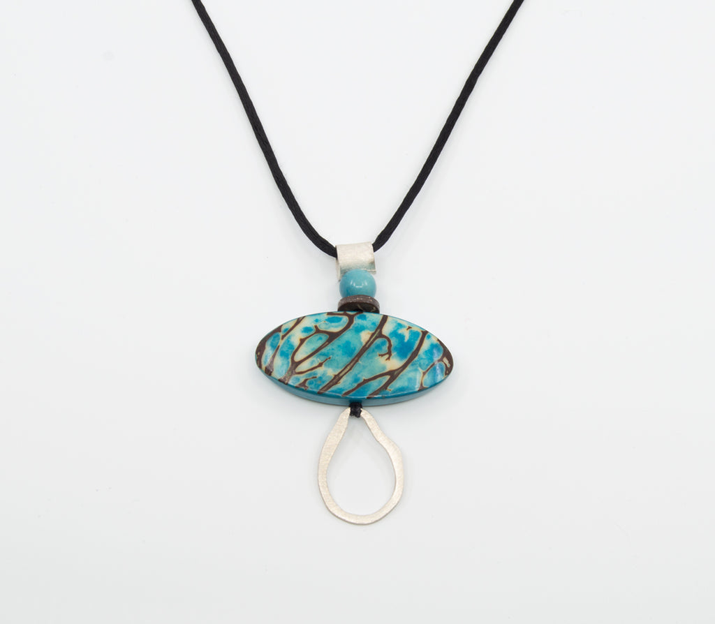 Sosote Tagua and Silver Necklace